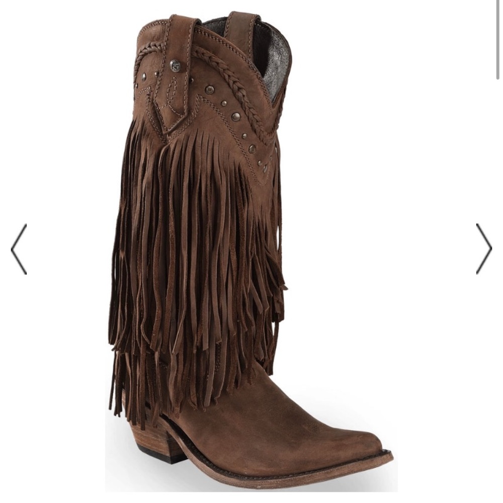 Liberty Black Fringe Boots Size 11